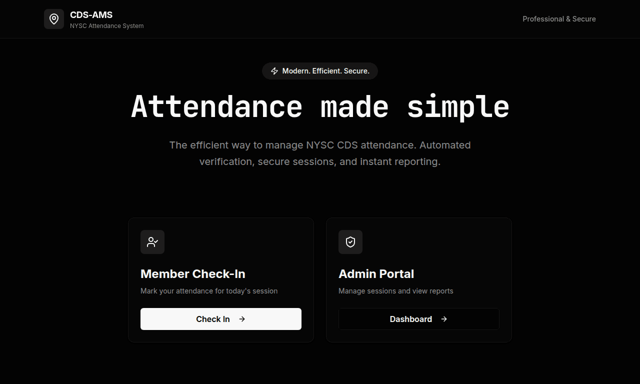 CDS Attendance Management System